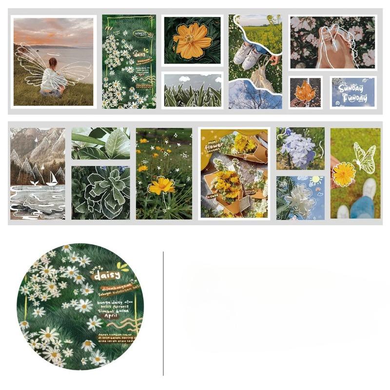 

3m Leisure Vacation Label Journal Gadget Material PET Tape Creative DIY Collage Scrapbooking Masking Tape School Stationery