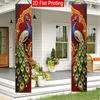 2pcs Door Couplet Lantern Festival Traditional Red Gold 12x70.8in Polyester
