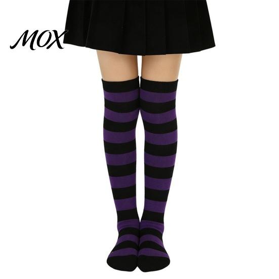 Comic-Ausstellung Outfit Accessoires Gestreifte Oberschenkelhohe Socken für Damen Mädchen, Über dem Knie Strümpfe, Mode Festlich Winter Strumpfwaren Weich Dehnbar