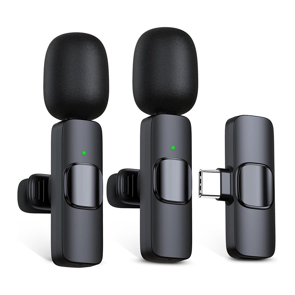 Wireless Noise-Cancelling Bluetooth Mini Lapel Microphone for Phones