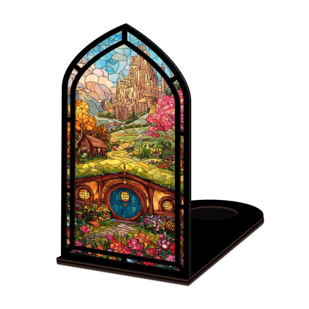 Gothic Arch Design Book Nook Acrylic Light-transmitting Table Setting  Tabletop Display
