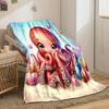 Cute Octopus with Hearts and Seashells print blanket soft and cozy perfect for the living room bed sofa or a nap,gift