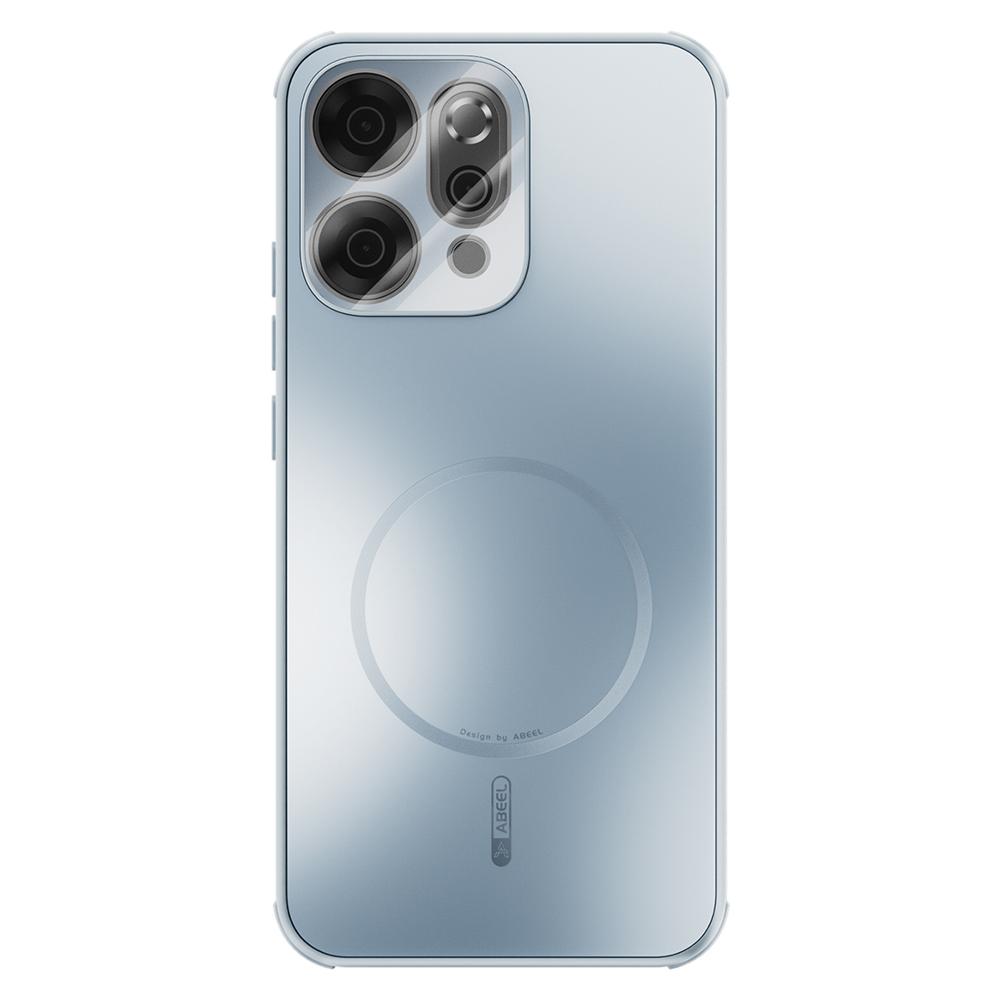 

ABEEL For Oppo Reno14 5G (Global) Magnetic Case TPU PC Cooling Matte Phone Back Cover with Lens Film Baby Blue