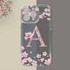 Letter A Printed Transparent Phone Case Suitable for iPhone 17 16 15 14 13 12 11Pro/Max/Plus Anti Drop and Shockproof Back Cover