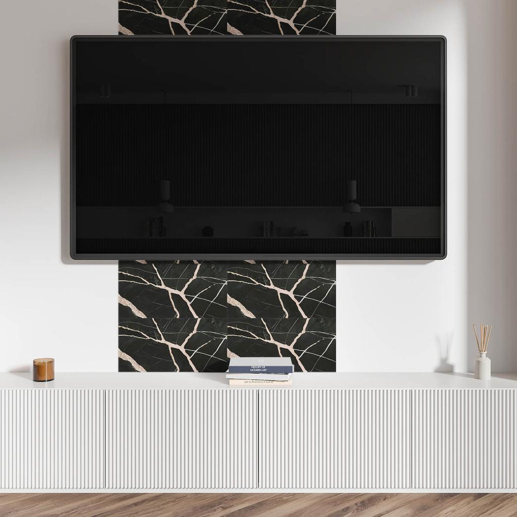 Self-Adhesive Vinyl Kitchen Tiles Elegant Marble Pattern 10x40x20 Cm