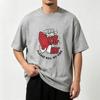 Male 100 Cotton Trend Graphic Tshirt Hands Star Letter Print Crew Neck Loose Short Sleeve Fashion Street Daily Casual Tops