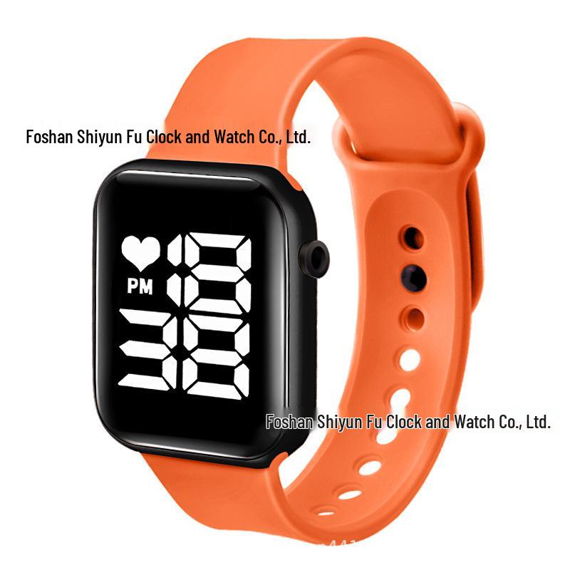 Ceas Digital LED Impermeabil cu Ecran Tactil pentru Studenți - Design Pătrat, Elegant