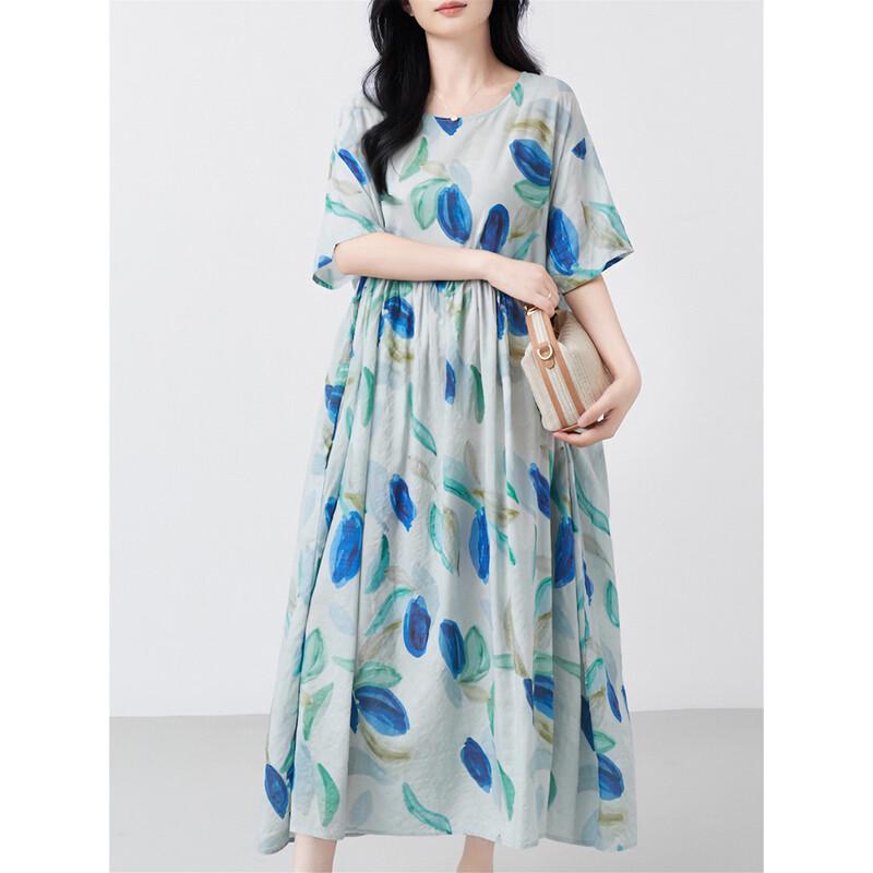 Aiyilian Retro Printed Summer Dress