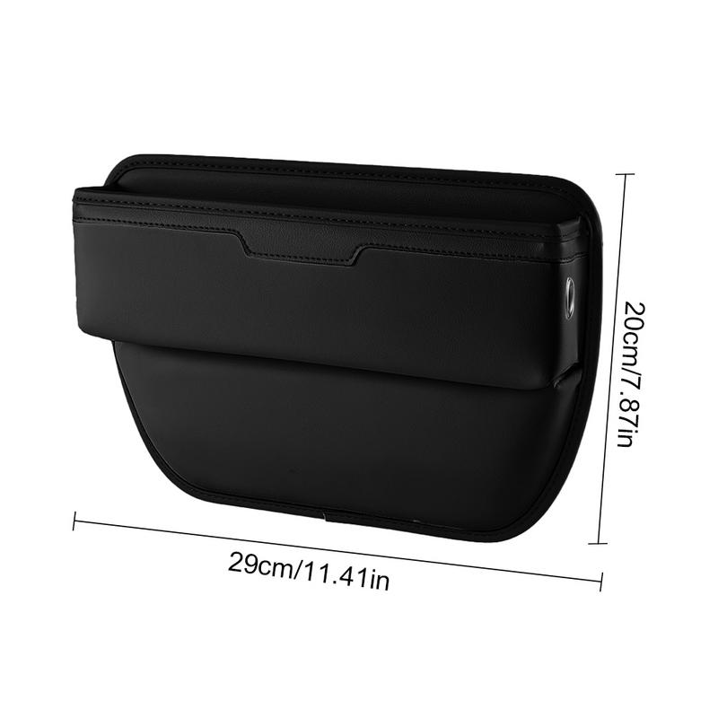 Seat Storage Box Leather Storage Box For Front Seat Car Interior Accessories Multifunctional Between Seat Car Organizer For