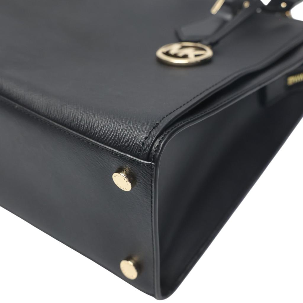 Michael Kors Sheila Satchel Tote Bag Leather Black Women 35T0GWXS3L Used