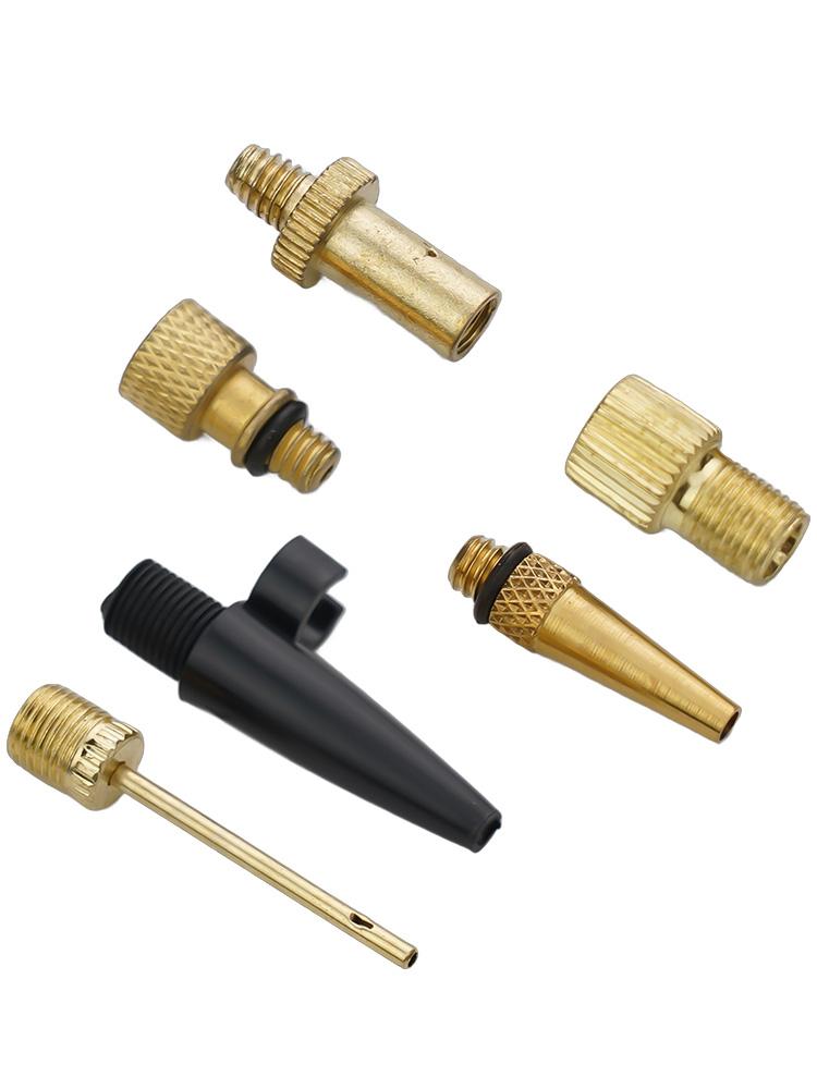 Air Valve Ball Equipment Copper Zinc Alloy 6 pcs/set Inflatable Needle Nozzle