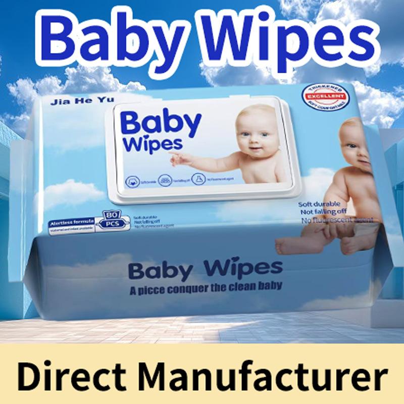 Qualitäts Baby-Feuchttücher 80 Blatt Großpack Extra Verdickt für Mutter und Kind Einweg-Tücher mit reinem Wasser Hautfreundlich Hypoallergen