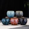 Dragon Egg Jianzhan Ceramic Tea Cup Set - Kung Fu Style with Five Elements Design