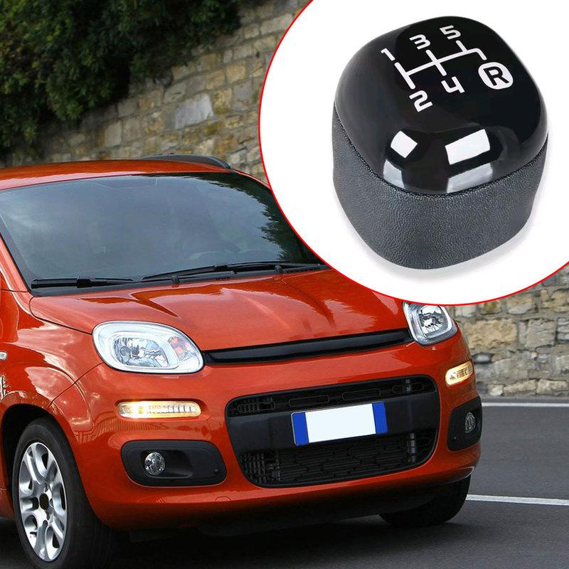 1x Car Gear Knob Stick 5 Speed Manual Handball Manual Shifter Lever Handle Replaceable Head Auto Accessories for Fiat Panda 2012