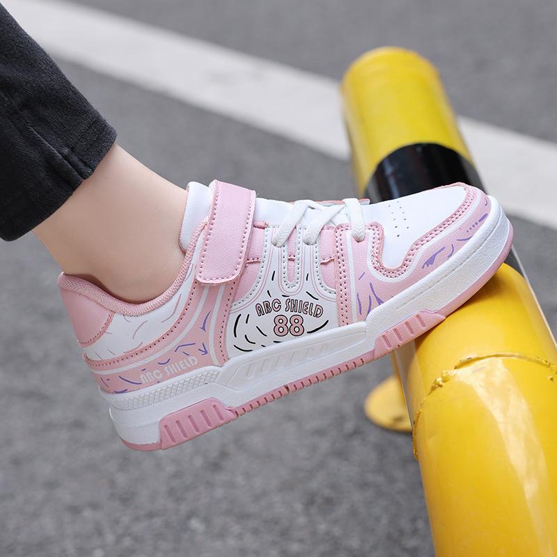 Longhong Spring and Autumn Middle-aged and Older Children's Boys' Sports Shoes Natal Children's Leisure Red Tide Girl Board Shoes