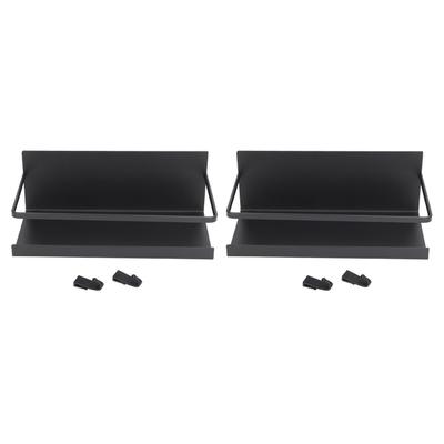 2 Piezas Estante Magnético para Especias Ahorrador de Espacio Hierro Estante para Nevera con 4 Ganchos Extraíbles para Botellas de Especias