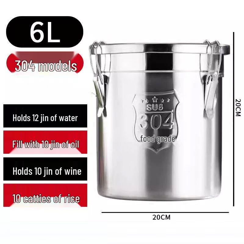 Xuankunpai Commercial 304 Stainless Steel Heavy-Duty Sealed Storage Container