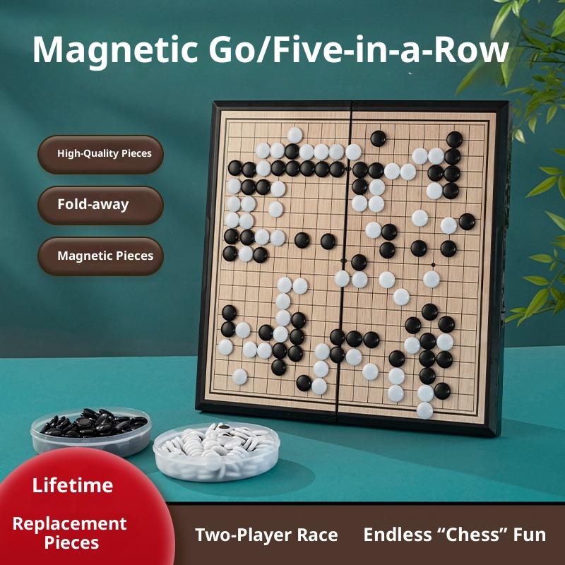Jogo de Tabuleiro Antigo Chinês Weiqi Damas Mesa Dobrável Conjunto de Xadrez Go Jogo de Xadrez Brinquedo Presentes Plástico Jogo de Go