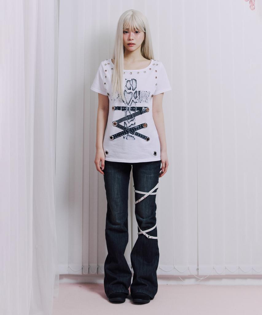 ILLIO White Eyelet T-Shirts