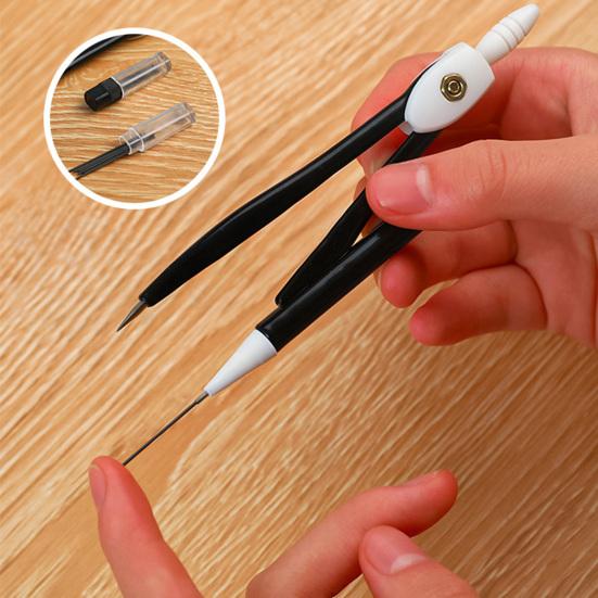 Set Bussola Metallica 2-in-1 con Matita Automatica Strumento per Disegno Geometrico per Studenti Ufficio Portatile Preciso Scatola di Conservazione per Matematica Arte & Ingegneria