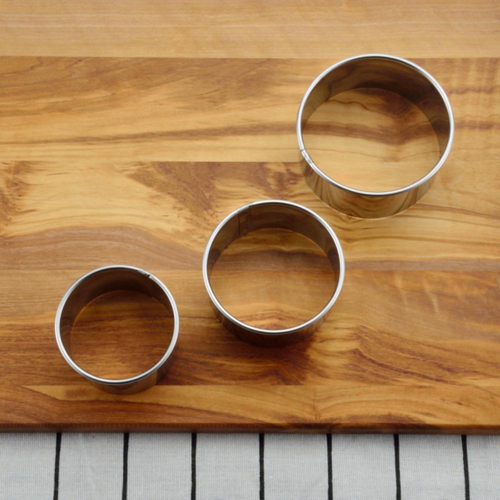 3pcs/set Rust-proof Dumplings Wrapper Molds Silver Dumpling Skin Cutting Mould Cookie