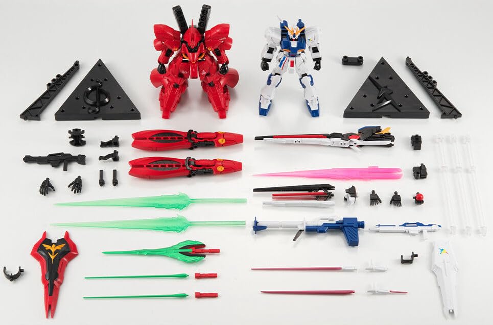 Mobile Suit Gundam G Frame FA RX-93ff Nu Gundam & MSN-04FF Sazabi Set