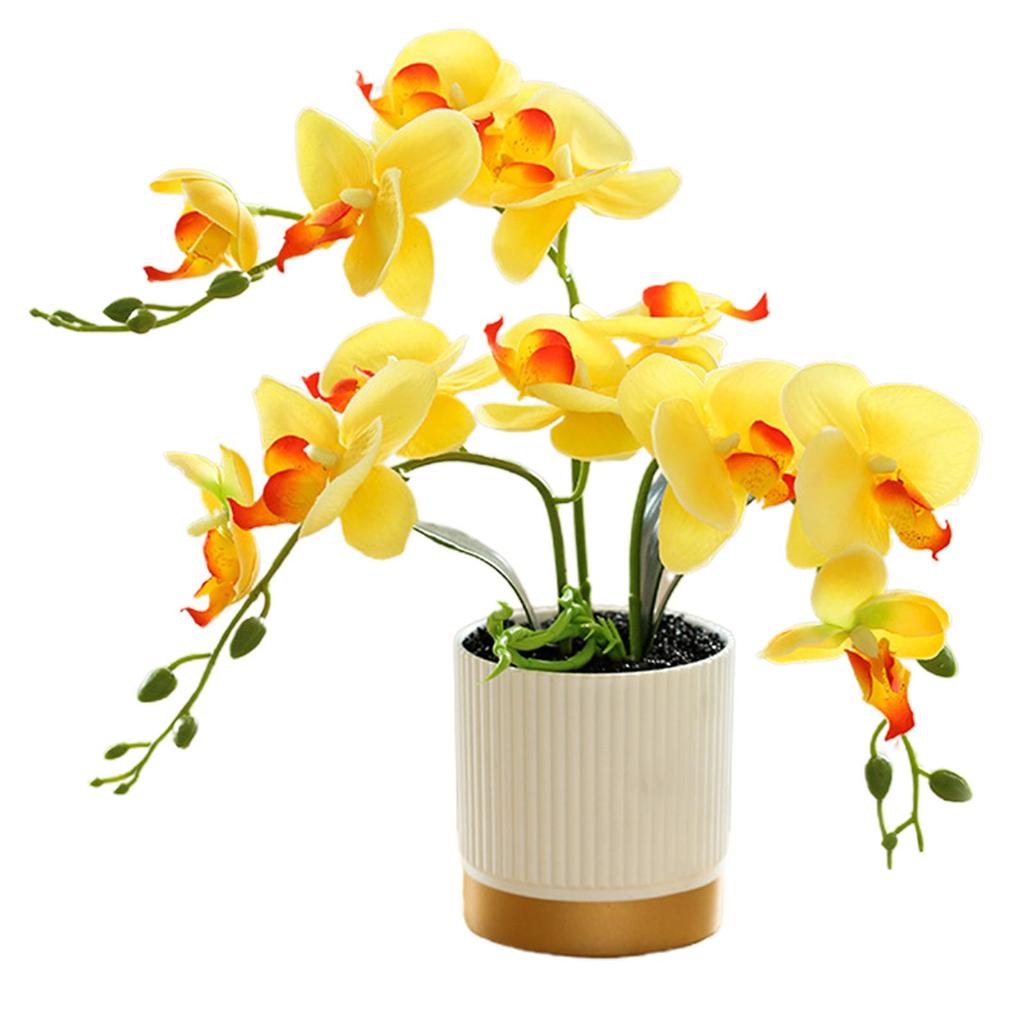 1 Pc Artificial Flower Decoration Gold-bottomed Office