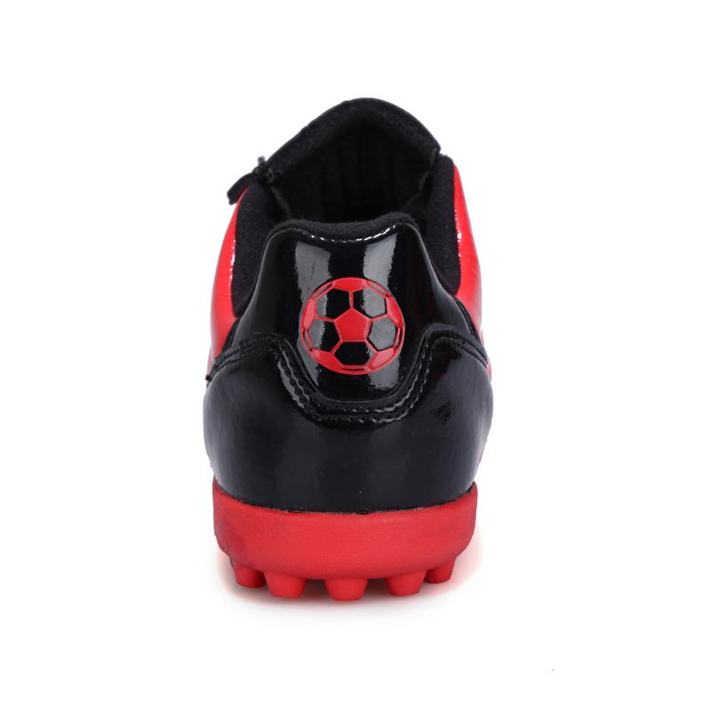 Yeni Kırmızı Çocuk Futbol Ayakkabıları Rahat PU Deri Futbol Antrenman Ayakkabıları Gençler İçin Alçak Kaymaz Futbol Spor Ayakkabıları Çocuklar