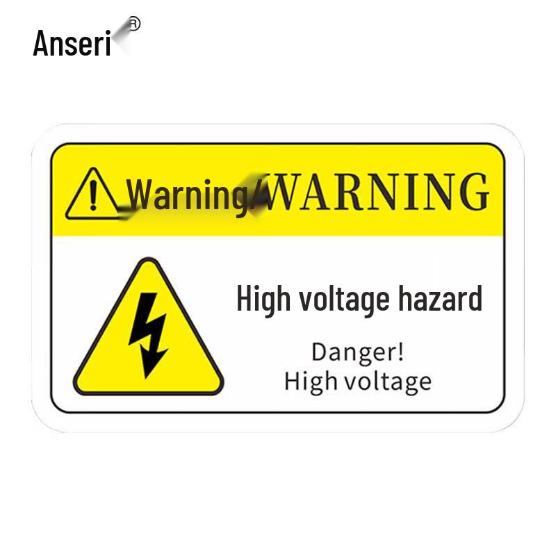 High Voltage Warning PVC Sticker for Machinery