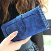 2025 Korean Style Retro Long Zipper Wallet - Women's Frosted Purse & Phone Holder