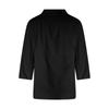 Women's Fashion Casual V-Neck Cotton-Linen Blend Shirt Loose-Fit Short-Sleeve Top