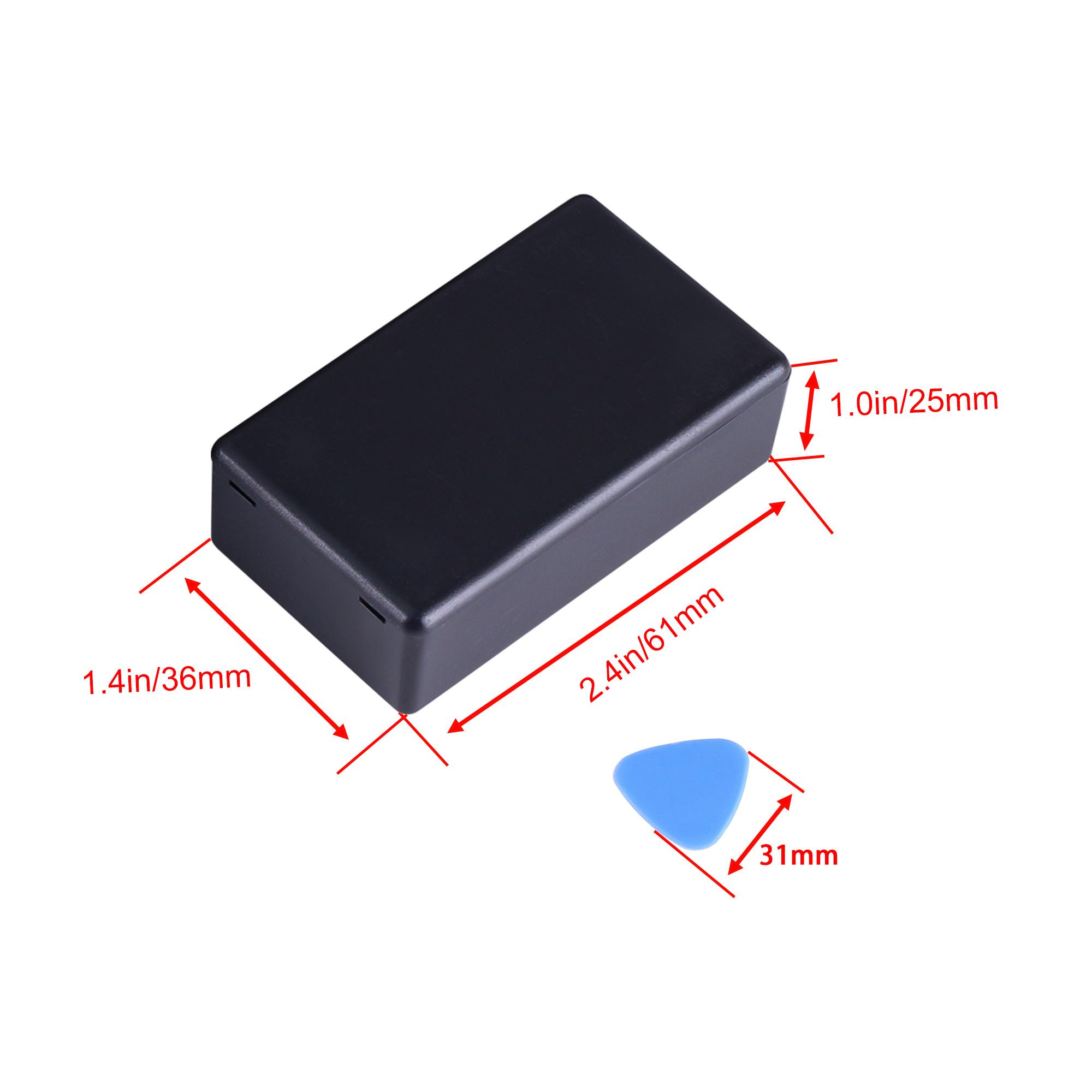 

6 pcs Black Project Boxes Waterproof ABS Plastic Electrical Project Case Power Junction Box Instrument Electrical Enclosure Box