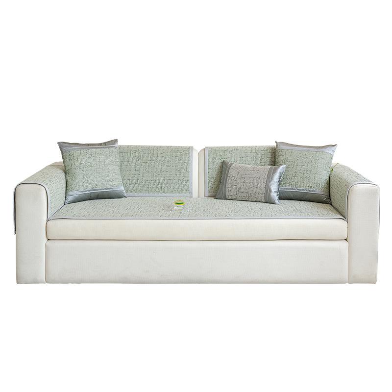Summer Rattan Mat Cool Sofa Cushion Summer Ice Rattan Non-Slip Straight Row Seat Cushion Sofa Cover Cloth Towel  New Model