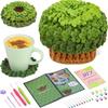 Plant Crochet Coaster Kit DIY Crafting Set Plant Pot Knitting Set For Adults Teens DIY Enthusiasts Group Activity Craft Lovers