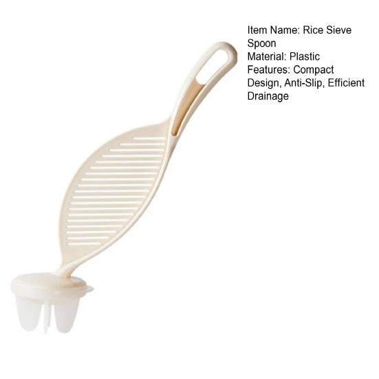Rice Washing Stick Tool Rice Sieve Spoon Multi-Purpose Stirring Rice Washer with Strainer Anti-slip Rice Washing Tool for Kitchen