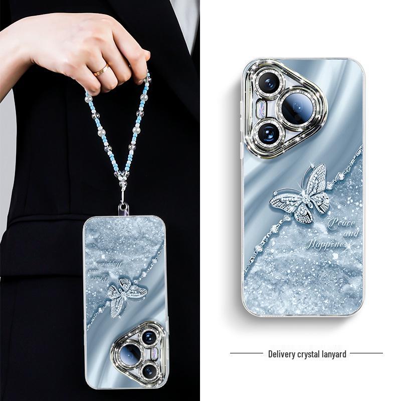 

Чехол для телефона Huawei Pura70 Pro+ с объективом Pura70, Полная защита для P60 и P50, Включает шнурок Huawei P50 Pro