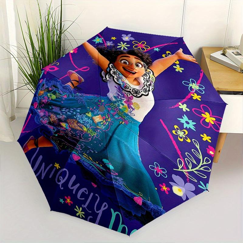 Uniquely Me Encanto Cartoon Umbrella, Portable 3-Fold Compact Umbrella, Suitable for Camping, Hiking and Travel, Ideal Easter Birthday Gift