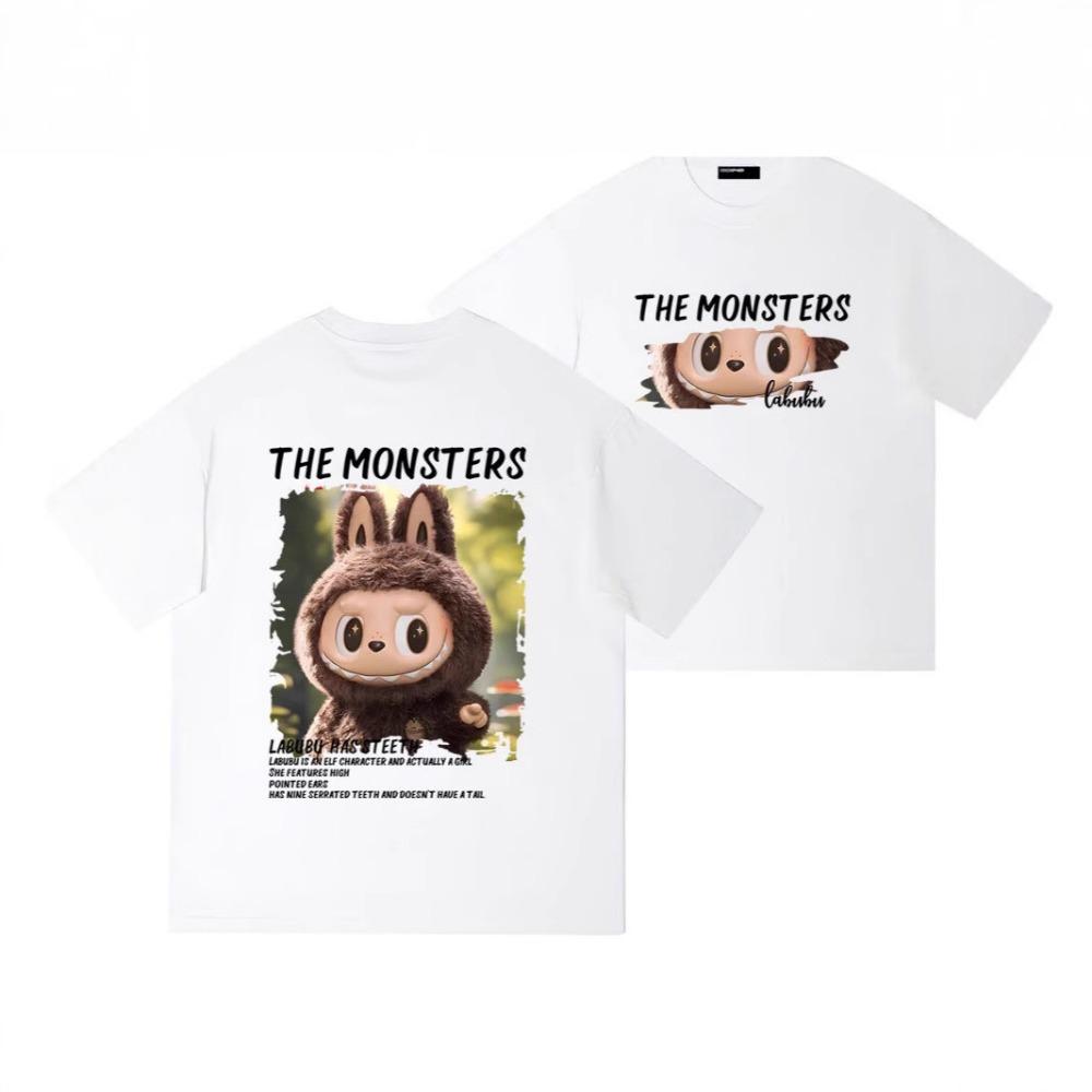 Short-sleeved t-shirt top, anime style loose fit 100