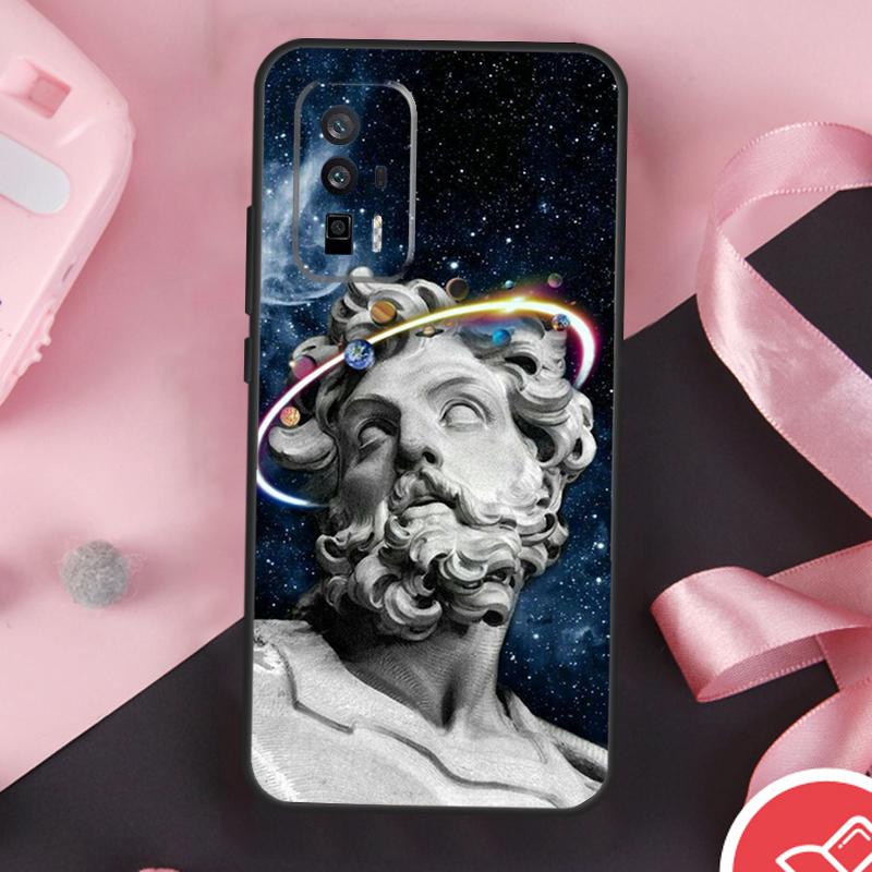 Greek God Statue Face Case For POCO F6 X6 X3 X5 M6 Pro F3 F5 M5s Xiaomi 14 Ultra 13 12 Lite 11T 12T 13T Pro Cover