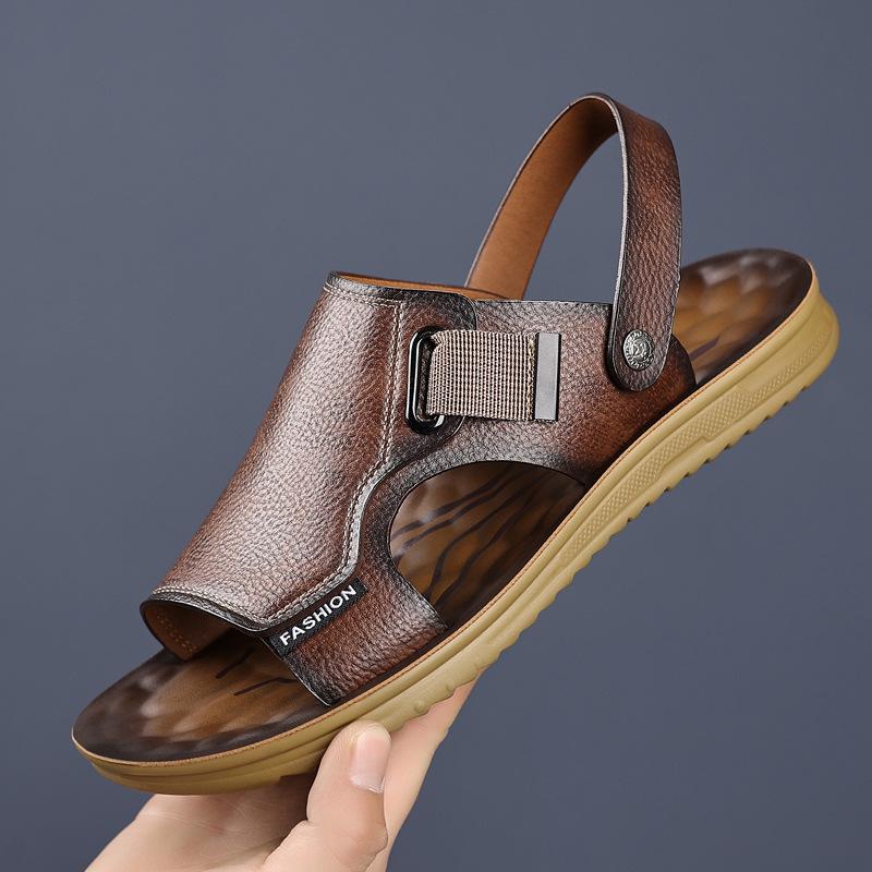 Sandals Men's New Summer Outdoor Waterproof and Non-slip Sandals Men's Soft-soled Driving Beach Slippers