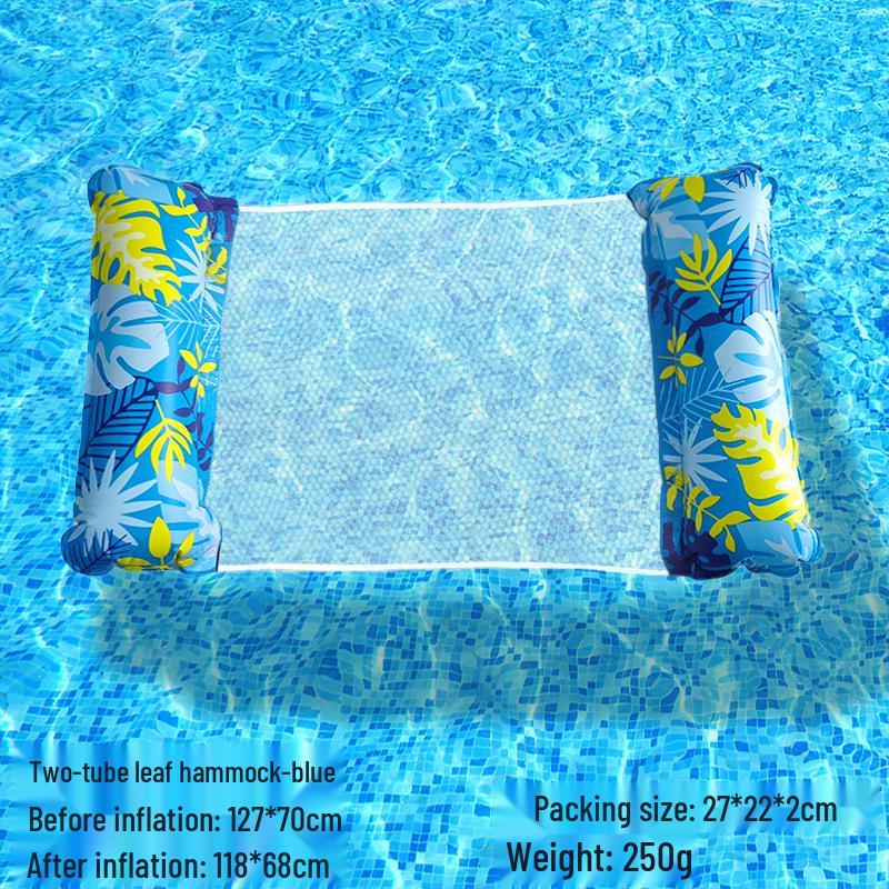 Tumbona Flotante Inflable Plegable Transfronteriza con Respaldo y Malla