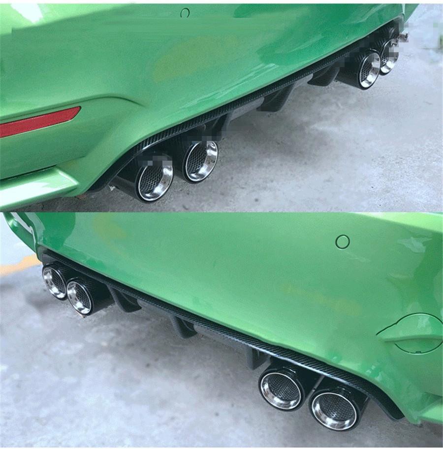 Car Carbon Fiber Exhaust End Tail Tips 71mm In