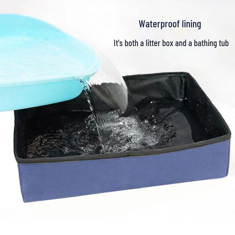 Waterproof Foldable Travel Cat Litter Box: Leak-Proof, Portable & Outdoor-Ready
