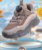 Kids' Non-slip Winter Leather Dad Shoes with Rotating Buckle and Thick Sole