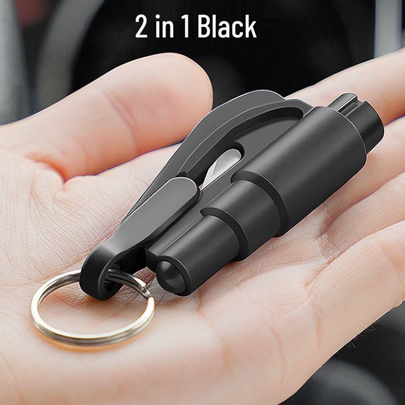 3-in-1 Safety Tool: Whistle, Car Window Breaker, Lifesaving Hammer Keychain