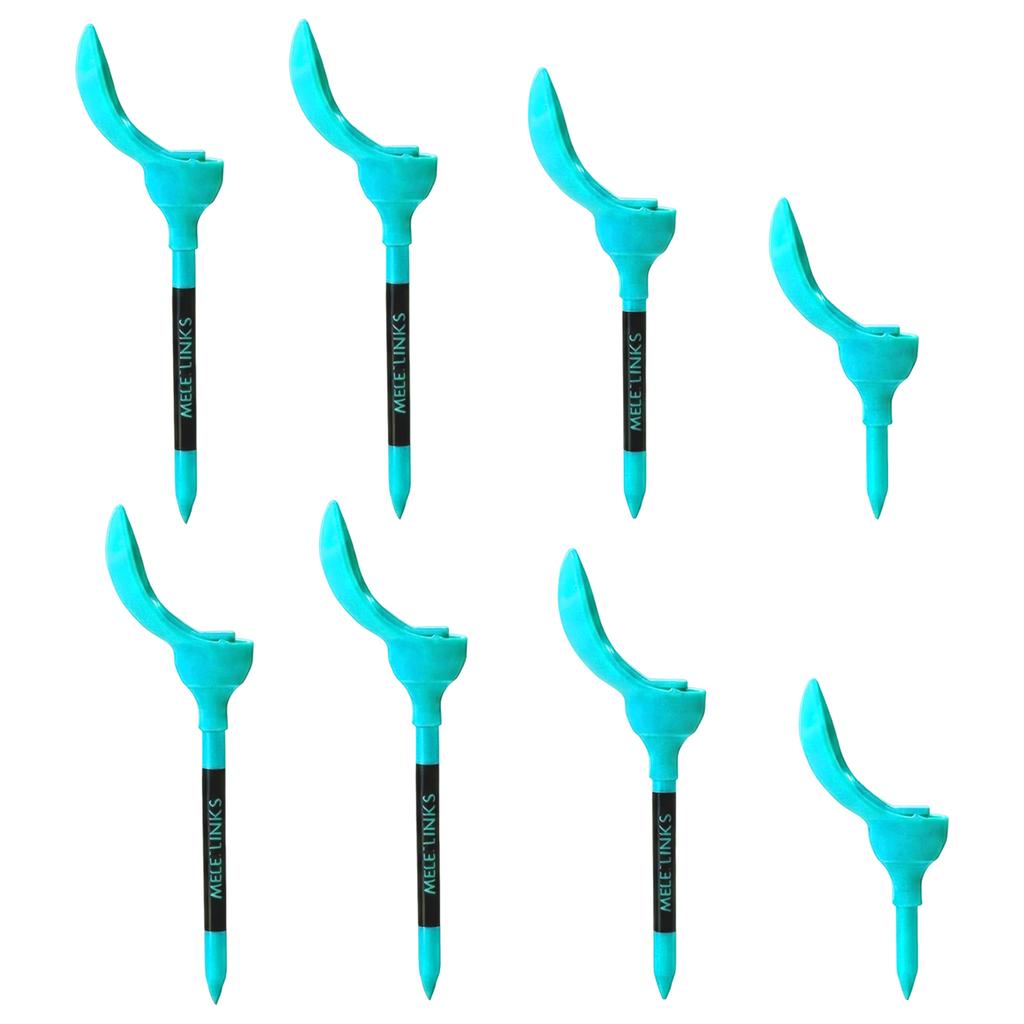 8 Pack Golf Tee Set Petal Design Golf Training Tees Plastic Durability and Stability for Mat Driving Range Indoor Simulator
