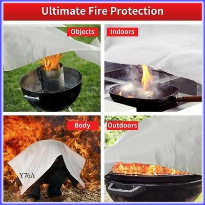 Good-4 PCS Emergency Fire Blanket For Home Extinguishing Blanket White Fire Blankets For Home, Kitchen School Office, Car, And G