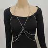 Mode Strass Körperkette sexy Strandwind lässig mehrlagige Kette Fransen Brustkette Taillenkette