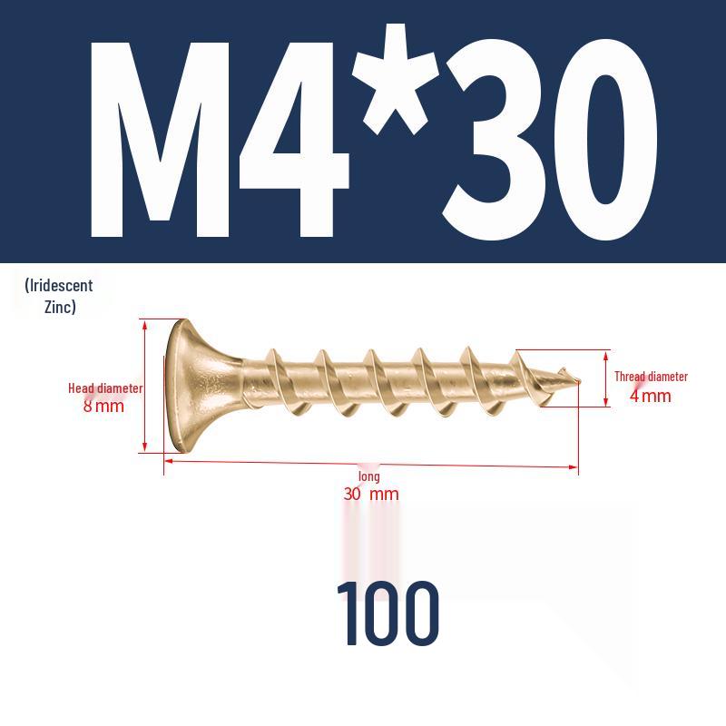 304 Stainless Steel Galvanized Hardened Coarse Thread Countersunk Flat Head Phillips Wood Screws
