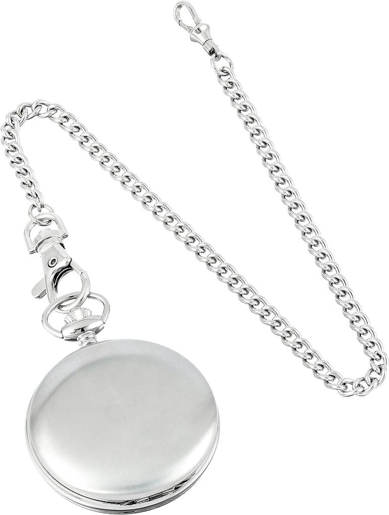 Charles Hubert Men's 3780-W Mechanical Skeleton Pocket Watch with Hand-Wound Movement